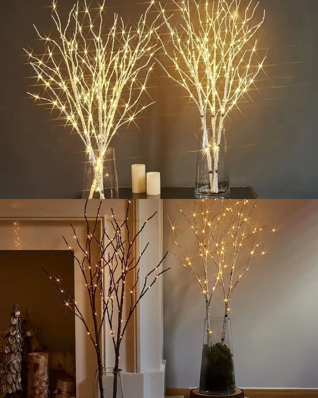 Elegant Illuminated Birch Branch Light